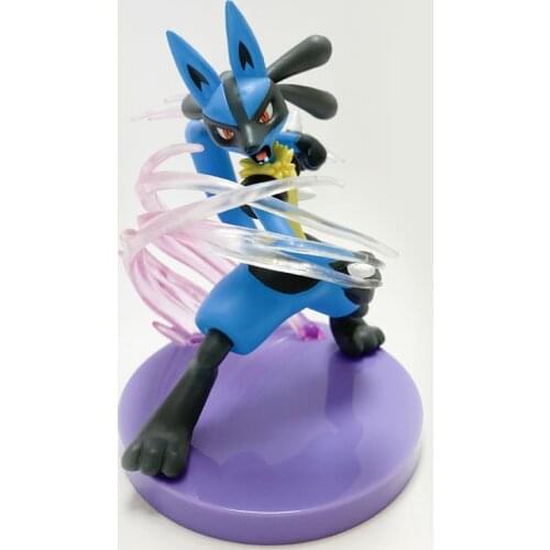 13CM Takara Tomy Pokemon PVC Figurine Anime DX Lucario Action Figure Collectible Model Toy for Kid Collection for Children