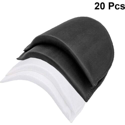 20 Pair Practical Shoulder Pads Convenient Sewing Sponge Pads Useful Shoulder Pad for Blazer Clothes (Black and White, 10x18x1.5