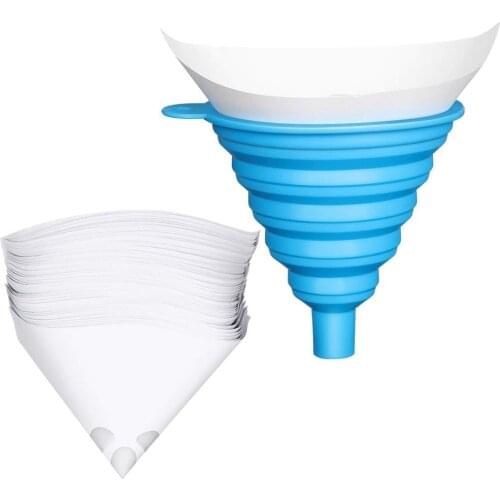 200 Pack 150 Micron 50pcs Mesh Conical Nylon Micron Paper Paint Strainer Filter Purifying Straining Cup Funnel Disposable Paper