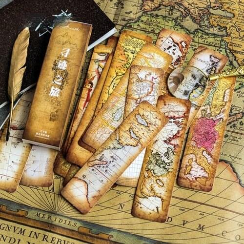 30pcs/pack Seeking Journey DIY Card Paper Bookmark Message Card School Supplies Bookmarks Stationery Supplies