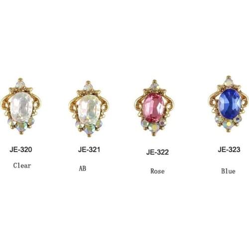 5pcs/lot Nail Jewelry Rhinestone 4 Color (Clear AB Rose Blue ) Jewelry Crystal Nail Tip Art Decoration Lantern-shape Jewelry xJE