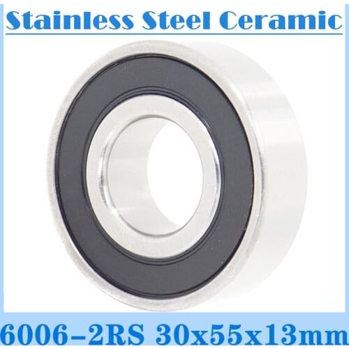 Bearings 6006 ( 1 PC ) 30*55*13 mm Bicycle Hub Wheel Hybrid 440C Stainless Steel Rings With Si3N4 Ceramic Balls Bearing S6006