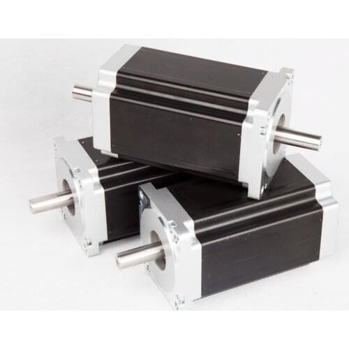Free Ship to US/EU 3PCS NEMA34 Stepper Motor 1600 OZ-IN 3.5A 151mm 4leads Dual Shaft CNC kits Router Mill Cut