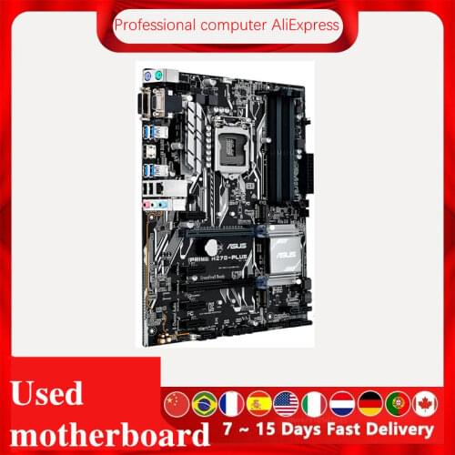 For Asus PRIME H270-PLUS Original Used Desktop Intel H270 H270M DDR4 Motherboard LGA 1151 i7/i5/i3 USB3.0 SATA3