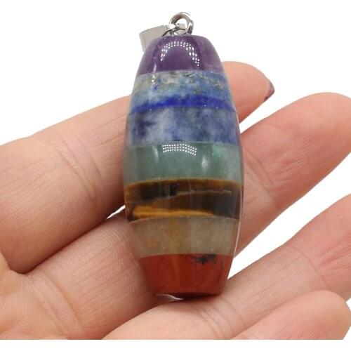Explosive Natural Stone Reiki Healing Gemstone Pillar Lapis lazuli Pendant DIY Necklace Bracelet Earring Jewelry Making 21x44mm