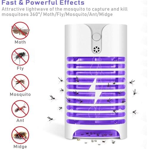 EU/US/UK Plug Electric Mosquito Lamp Anti Fly Mosquito Moth Bug Insect Trap Lamp Bug No Radiation Moskito Pest Kill