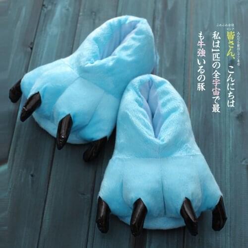 Huaraches Sneakers Cute Funny Animal Paw Slippers Monster Claw Cartoon Slipper Warm Soft Plush Winter Indoor Shoes Match Onesies