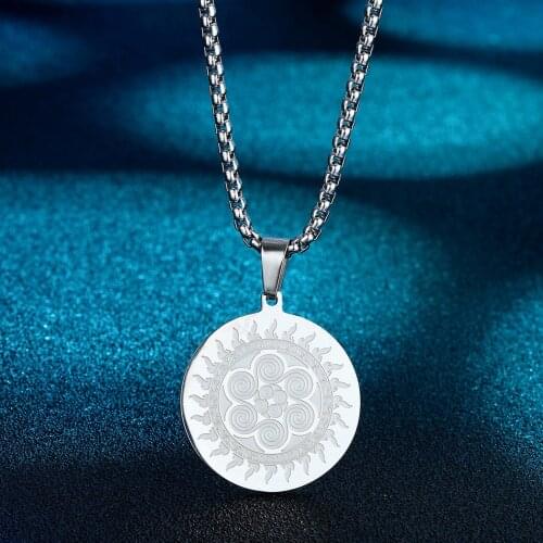 Chandle Celtic Sun, Celtic Spiral whirl pendant