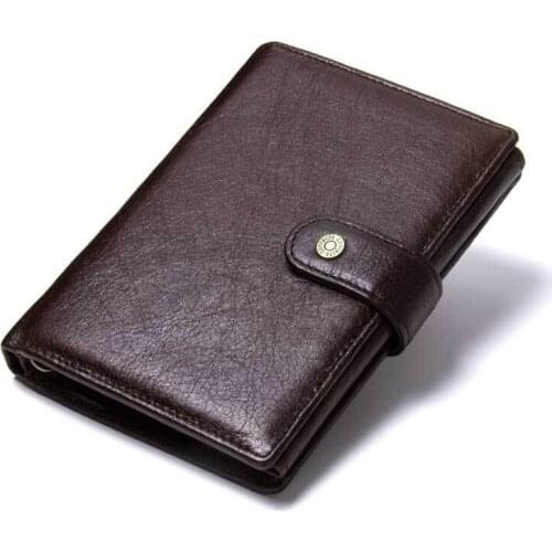 100% Genuine Leather 2020 Men Wallet Coin Purse Small Mini Card Holder Long Wallet Purse Male Wallet Pocket