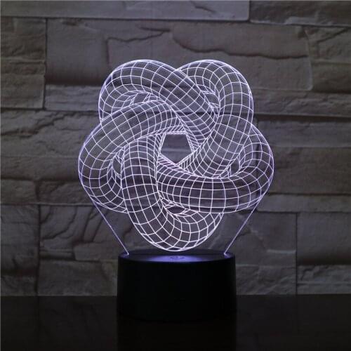 Novelty Abstract Shape 3D Desk Lamp Illusion Visual Child Night Light LED Lighting Toys Luminaria Bedroom Home Party Decor Light