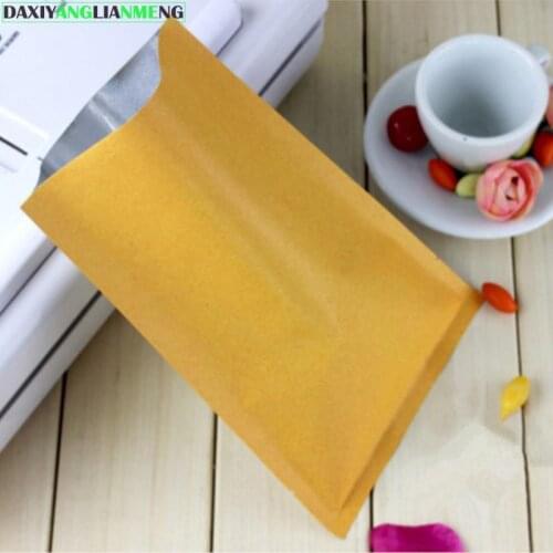 Packaging Bag Kraft Paper 18cm 12cm 100pcs Wxh 3-side +al Foil Sealed Vacuum Daxiyanglianmeng Brown