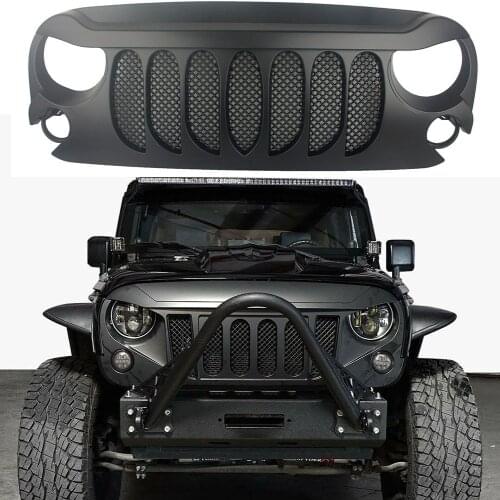 Car Front Grill Bumper Upper Grille For Jeep Wrangler JK 2007 2008 2009 2010 2011 2012 2013 2014 2015 2016 2017