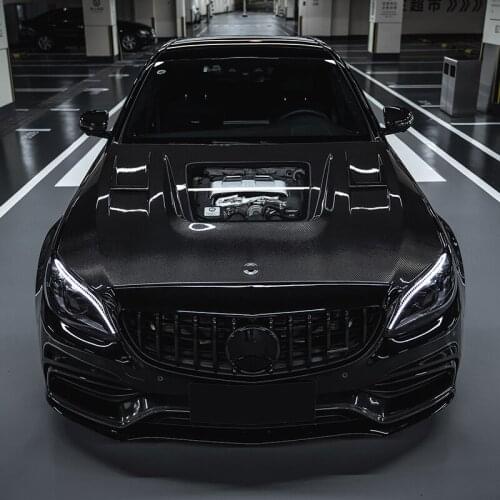 Applicable to C-class Benz W205 Carbon Fiber C63 Modified Babos Front Shovel Rear Lip Side Skirt Tail