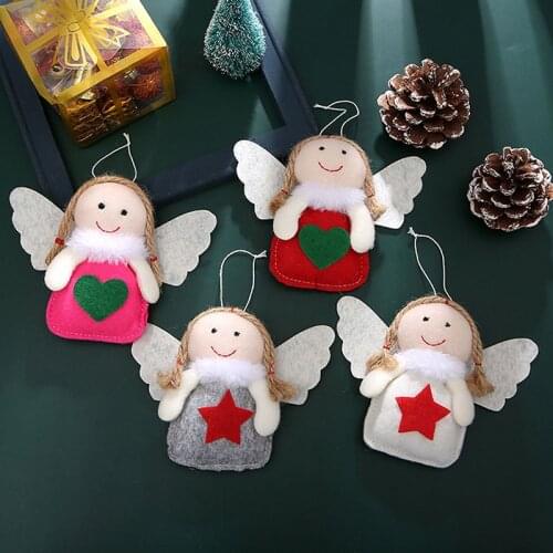 Christmas Angel Plush Doll Pendant Christmas Tree Ornament Christmas Decoration for Home Xmas Gifts