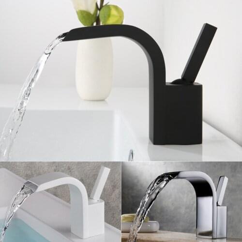Stage basin cascade water mouth bibcock all modern bathroom washs a face of cold and hot white basin faucet duplex
