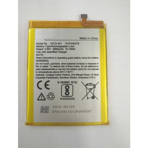 Jinsuli 2800mah CPLD-401 Replacement Battery For COOLPAD MAX A8 A8-930 A8-831 Built-in Li-ion bateria Li-Polymer Batterie