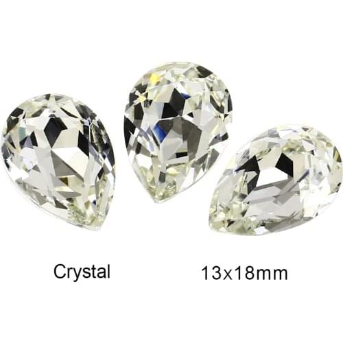 Glass Crystal Drop Strass Rhinestone Nails Art Decorations K9 Pointback Crystals Rhinestones Applique For Clothes Needlework