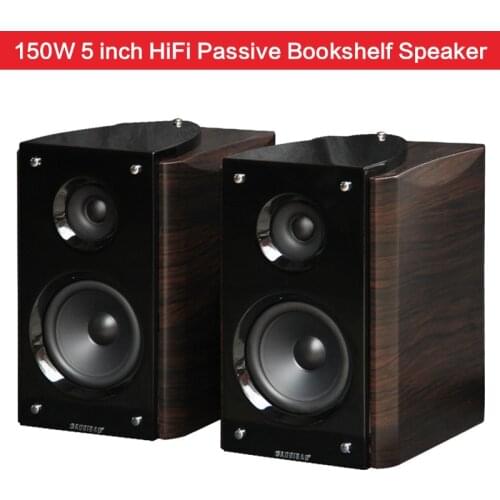 150W 5 inch high power speaker hifi passive bookshelf audio monitor level home desktop audio DIY fever level amplifier speaker