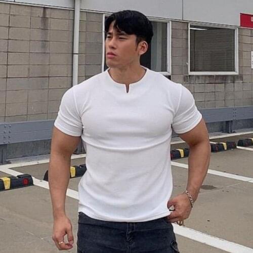 Мужские однотонные футболки WZFJM China At AliExpress