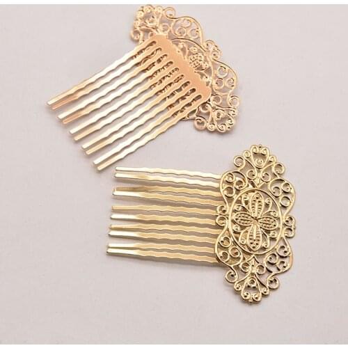1pcs/Lot 58*65mm Teeth Hair Comb Hair Clips Claw Hairpins For Wedding Hair Jewelry Diy Findings & Components Accessories JA0492