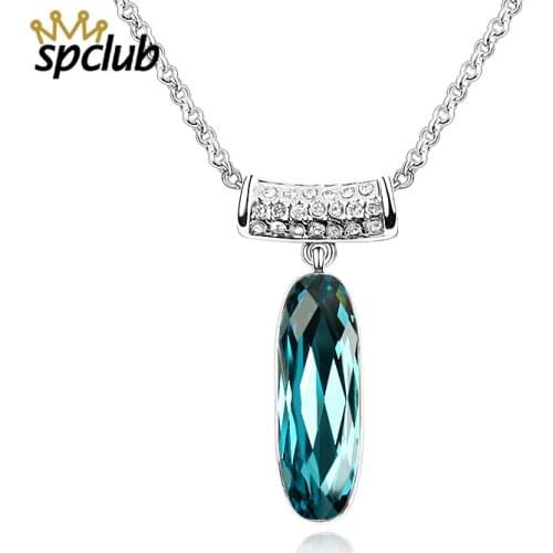 Women T Clavicle Necklaces Luxury Crystals From Swarovski Choker Necklace Rhinestone Pendant Jewelry Collar Necklace For Women