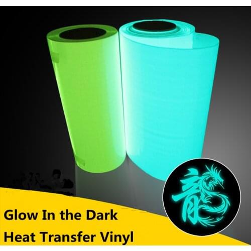 1 sheet 8"x11"/21cmx30cm PU Glow In the Dark Heat Transfer Vinyl T-shirt Iron On HTV Heat Press Machine Cutting Plotter Hot Sale