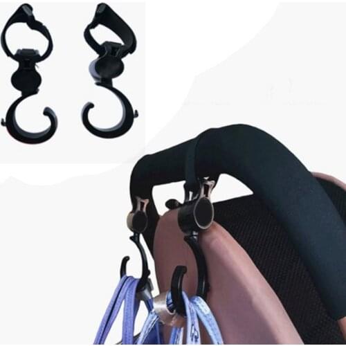 2pcs Baby Hanger Toddler Infant Wheelchairs Bag Stroller Hooks Pram Rotate 360 Degree Cart Hook Baby Accessories