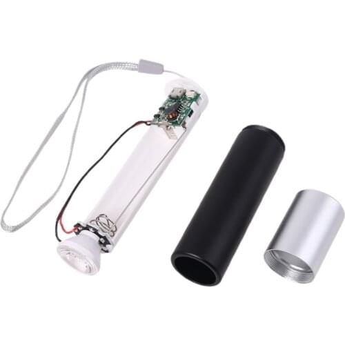 2021 Metal DIY 1x 18650 Battery Power Bank Kit with LED 3-mode Flashlight USB Charger Power Supply for Smart Phone Mobile Phone