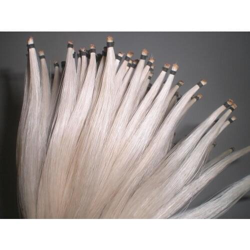 25 Hanks High Quality White Stallion Violin bow hair in 32 inches 6 grams
