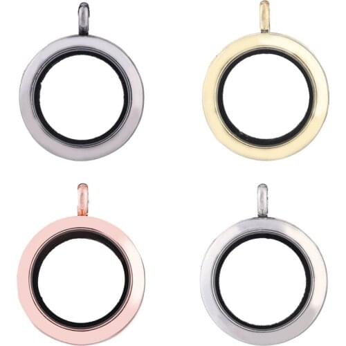 5Pcs/lot L6 25mm Round Water Proof Photo Locket Screw Floating Glass Memory Locket Finding Essential Oil Diffuser Jewelry