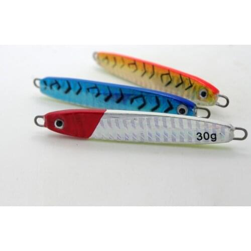 5PCS Deep Sea Jigging seawater Fishing Slice Jigbait Spoon Lure Metal VIB Jig Lure Treble Hook Spinner baits Free shipping