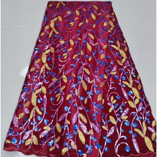 African lace fabric 2021 high quality lace fabric Nigeria French tulle evening dress lace fabric FJ4117