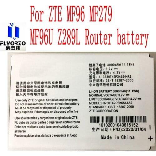 New High Quality 3000mAh Li3730T42P3h6544A2 Battery For ZTE MF96 MF279 MF96U Z289L Router battery