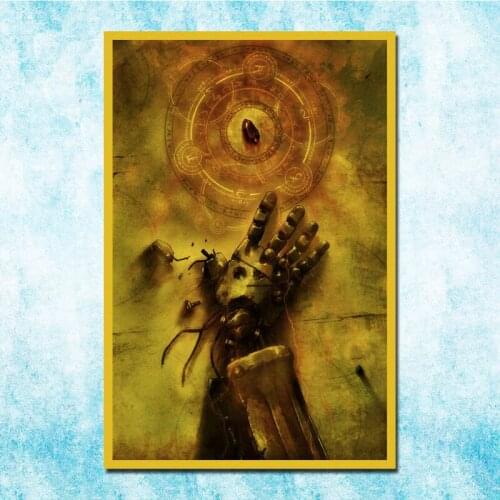 Anime Fullmetal Alchemist Edward Elric Roy Vintage Posters Art Silk Poster Canvas Retro Print For Home Room Decor Decoration-046