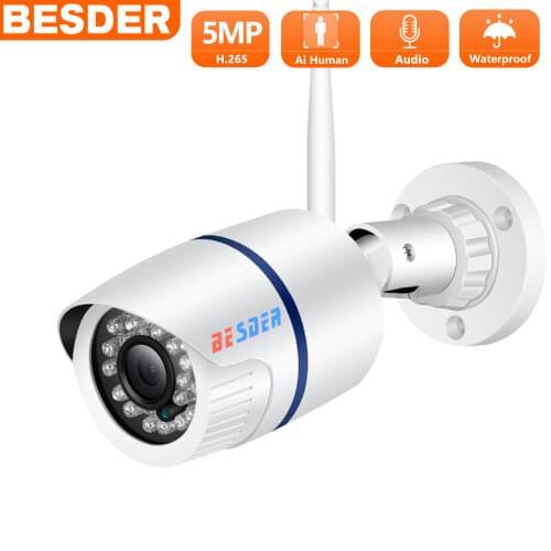 5MP 4MP 2MP HD Wireless WiFi IP Camera Audio Record Infrared Night Vision Outdoor Video Surveillance Camera Micro SD Card Slot