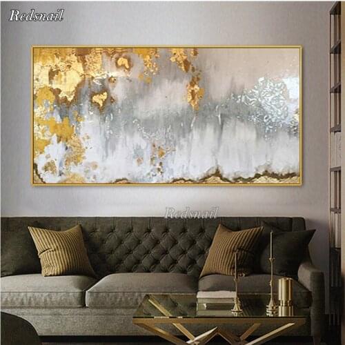 Big size Handmade diamond painting abstract painting Gold Gray White gorgeous abstract 5d diamond embroidery home Decor EE1290