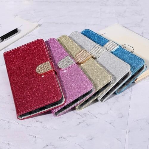 Luxury Glitter Diamond Flip Leather Wallet Phone Case For Vivo Y65 Y66 Y67 Y91 Y91c Y91D Y91i Y95 Y93 Lite cover