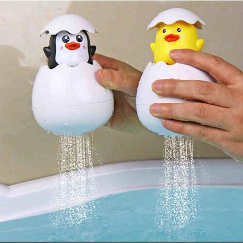 Kids Bath Toys Baby Cute Duck Penguin Egg Water Spray Sprinkler Bathroom Sprinkling Toys Beach Shower Swimming Toddler Toys Gift