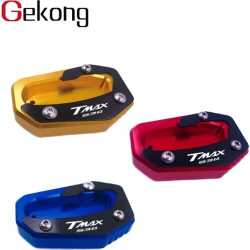 For Yamaha T-MAX TMAX 530 SX DX TMAX530 2017 -2019 Motorcycle Side Stand Foot Enlargement kickstand extension Plate With LOGO