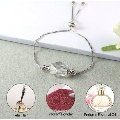 Perfume Bottle Bracelet Aromatherapy Anxiety Essential Oil Diffuser Bracelet LX9E