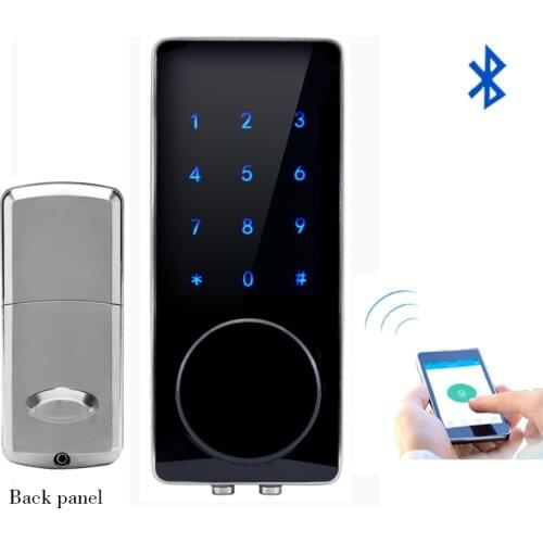 Bluetooth Electronic Door Lock APP Control, Password, Mechanical Key Touch Screen Keypad Digital Code Lock Smart Phone lk110BSAP