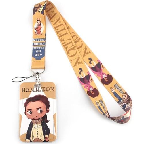 ER662 Hamilton Unisex Fashion Lanyards ID Badge Holder Bus Pass Case Cover Slip Bank Credit Card Holder Strap Cardholder