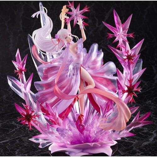 Per Sale Re:zero Anime Figure Emilia Action & Toy Figure Models Toys Periphery 1/7 Figurine Doll Pvc 34.7Cm Ornaments Model Toys