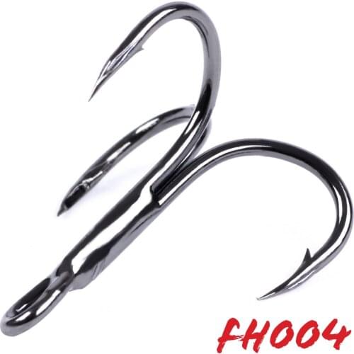 FTK 15-20pcs/pack High Carbon Steel Round Treble Hook Japan Fishing Lure Hook Bass Pike Barbed Hook High Quality Fishhooks