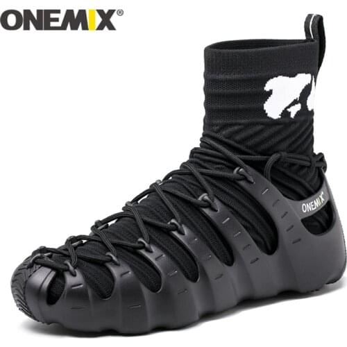Onemix NEW gladiator shoes for men running outdoor trekking walking shoes women no glue sneakers fall winter keep warm shoes men
