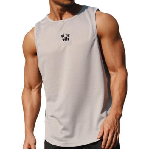 Mens Summer Sport Workout Mesh Casual Tank Top New Fitness Fashion Singlet Quick Dry Vest Running Bodybuilding Sleeveless Shirt