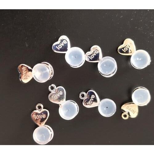 10pcs Heart Magic Silicone Earring Backs Support Earring Lifts Fits all Post Earrings Set Gold Silver Color Earrings Accessories