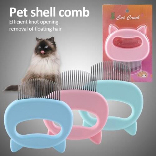 New Pets Cat Dog Massage Comb Hair Removal Open Knot Brush Pet Shell Needle Comb Clean Massage Hair Remover Brush Pet Supplier