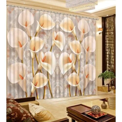 Custom any size 3D Curtain Luxury Blackout Window Curtain Living Room stereoscopic curtains