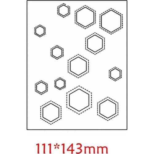 Hex Layer Frame Metal Cutting Dies Stencils for DIY Scrapbooking Photo Album Decorative Embossing Paper Card Crafts Die Cut 2019